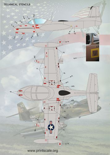 Print Scale PSL48076 1:48 Cessna A-37/T-37 Dragonfly 1