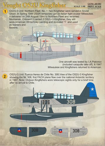 Print Scale PSL48080 1:48 Vought OS2U Kingfisher 1