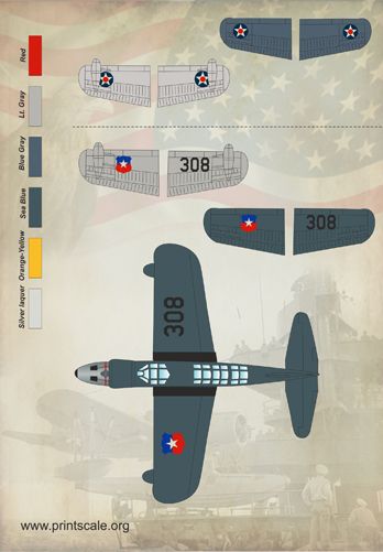 Print Scale PSL48080 1:48 Vought OS2U Kingfisher 1