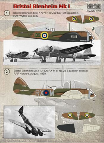 Print Scale PSL48081 1:48 Bristol Blenheim Mk.IF