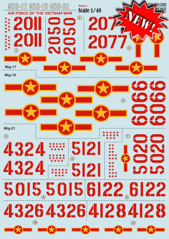 Print Scale PSL48088 1:48 MIG Air force of the Vietnam war Part-1