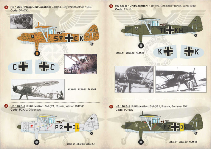 Print Scale PSL48099 1:48 Henschel Hs-126A-1 x 1/Hs-126B-1 x 5