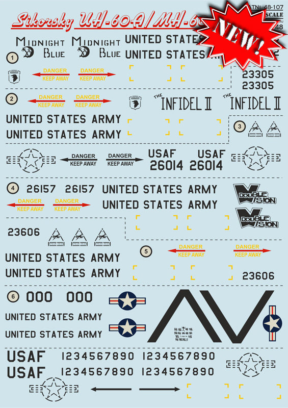 Print Scale PSL48107 1:48 Sikorsky UH-60A Black Hawk/MH-60G Pave Hawk