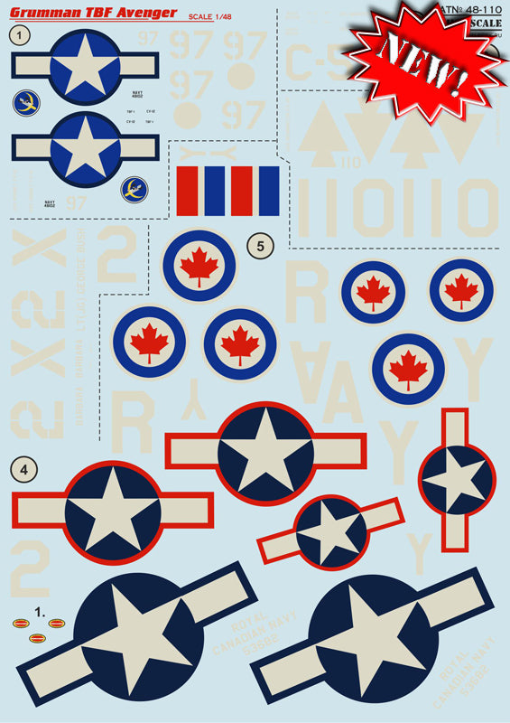 Print Scale PSL48110 1:48 Grumman TBF-1C/TBM-3/TBM-3S Avenger