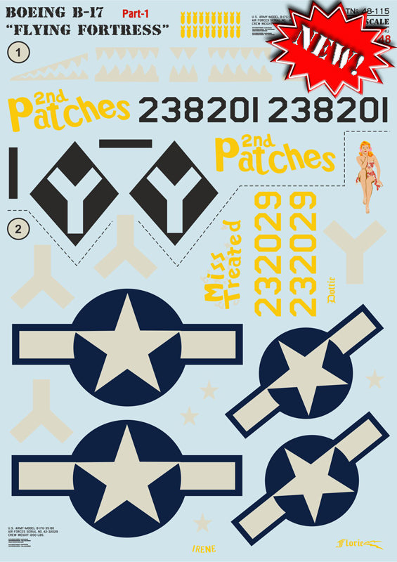 Print Scale PSL48115 1:48 Boeing B-17G Flying Fortress