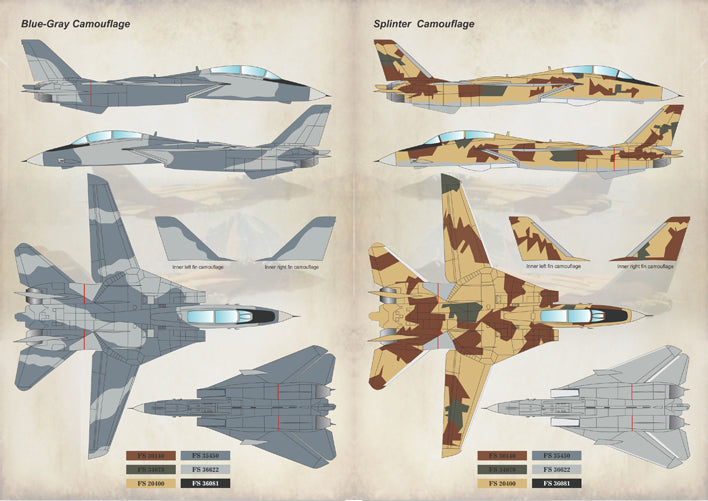Print Scale PSL48117 1:48 Iranian Grumman F-14A Tomcats