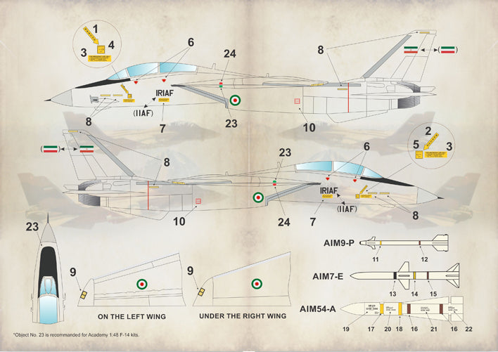 Print Scale PSL48117 1:48 Iranian Grumman F-14A Tomcats