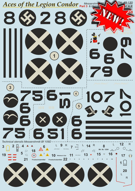 Print Scale PSL48120 1:48 Bf-109D-1/E-3 Aces Legion Condor Part 3