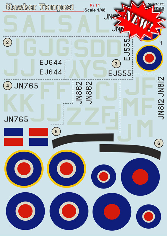 Print Scale PSL48125 1:48 Hawker Tempest Mk.V Part-1