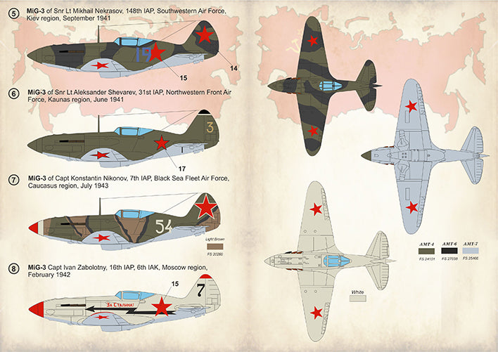 Print Scale PSL48130 1:48 Mikoyan MiG-3 Aces of World War 2