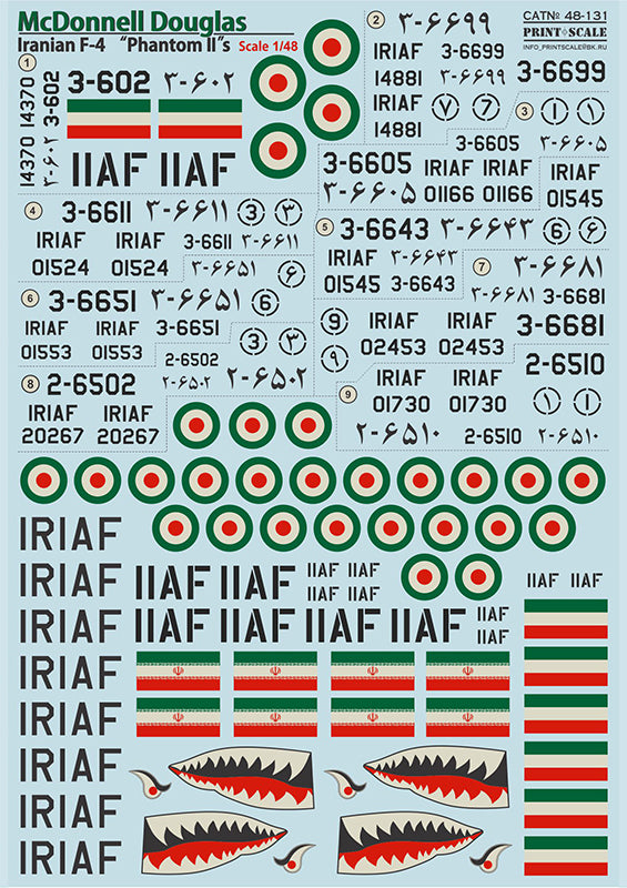 Print Scale PSL48131 1:48 McDonnell F-4 Phantom II Iranian