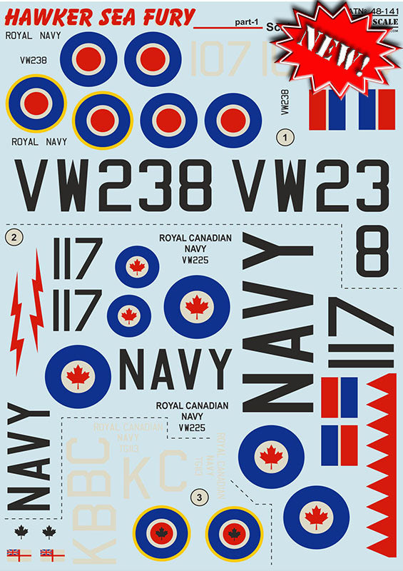 Print Scale PSL48141 1:48 Hawker Sea Fury Part 1 1