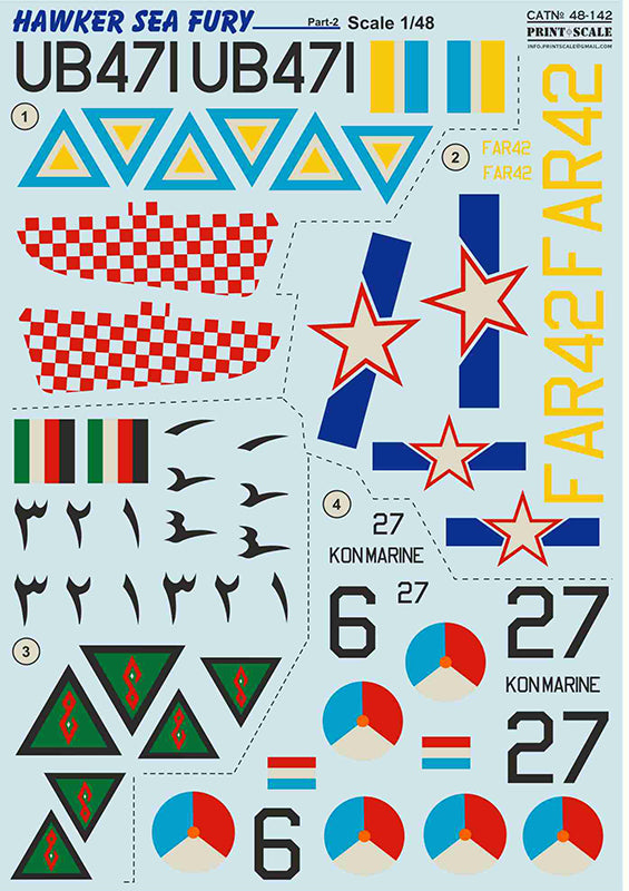 Print Scale PSL48142 1:48 Hawker Sea Fury Part 2 1