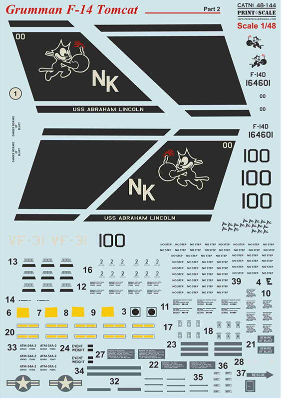 Print Scale PSL48144 1:48 Grumman F-14 Tomcat Part-2 1