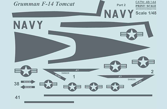 Print Scale PSL48144 1:48 Grumman F-14 Tomcat Part-2 1