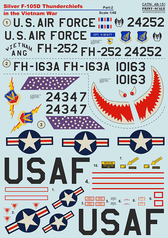 Print Scale PSL48151 1:48 Silver F-105D Thunderchief Vietnam Part 2