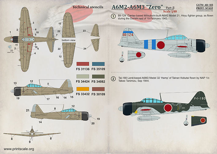 Print Scale PSL48165 1:48 Mitsubishi Zero A6M2