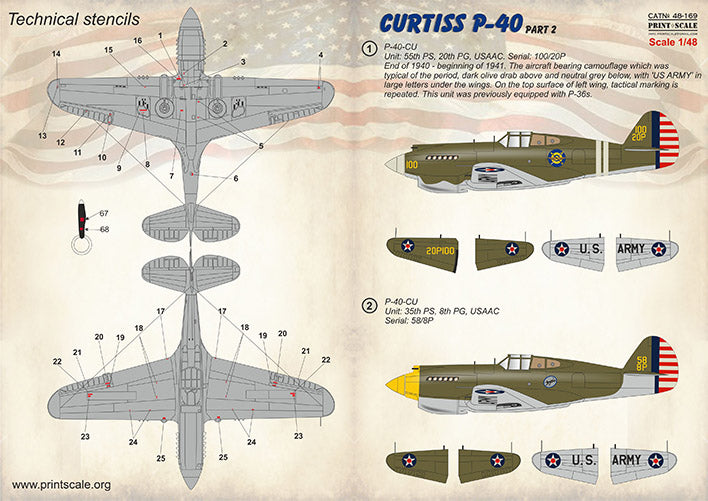 Print Scale PSL48169 1:48 Curtiss P-40C Part 2