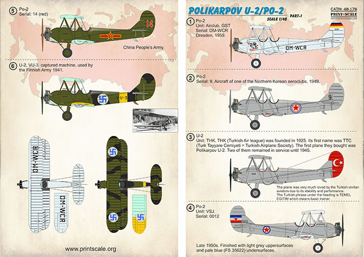 Print Scale PSL48176 1:48 Polikarpov U-2/Po-2 Part 1 1