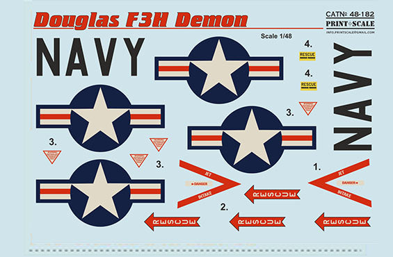 Print Scale PSL48182 1:48 McDonnell F3H Demon Part-2 1