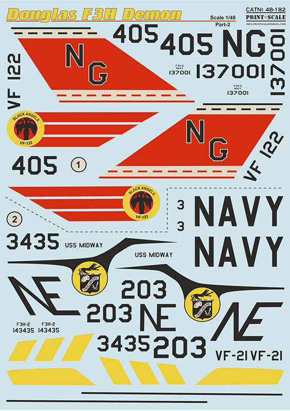 Print Scale PSL48182 1:48 McDonnell F3H Demon Part-2 1