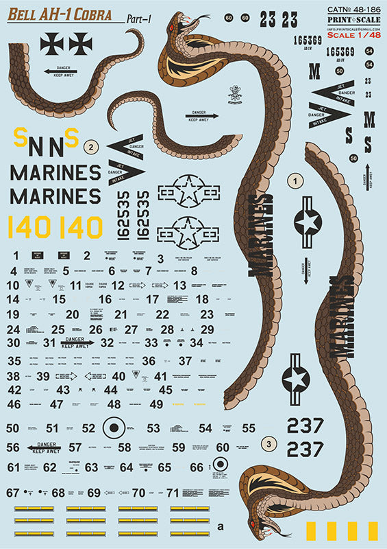 Print Scale PSL48186 1:48 Bell AH-1 Cobra Part 1 1