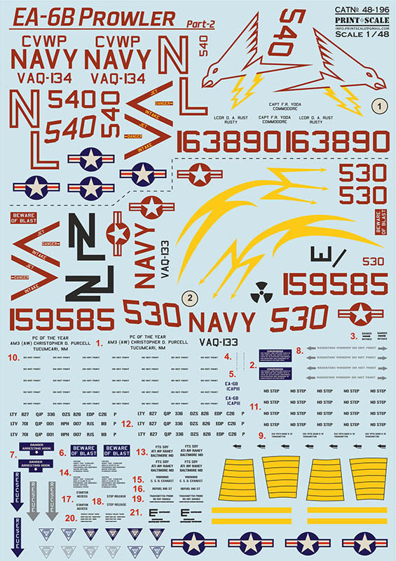 Print Scale PSL48196 1:48 Grumman EA-6 Prowler Part 2 1