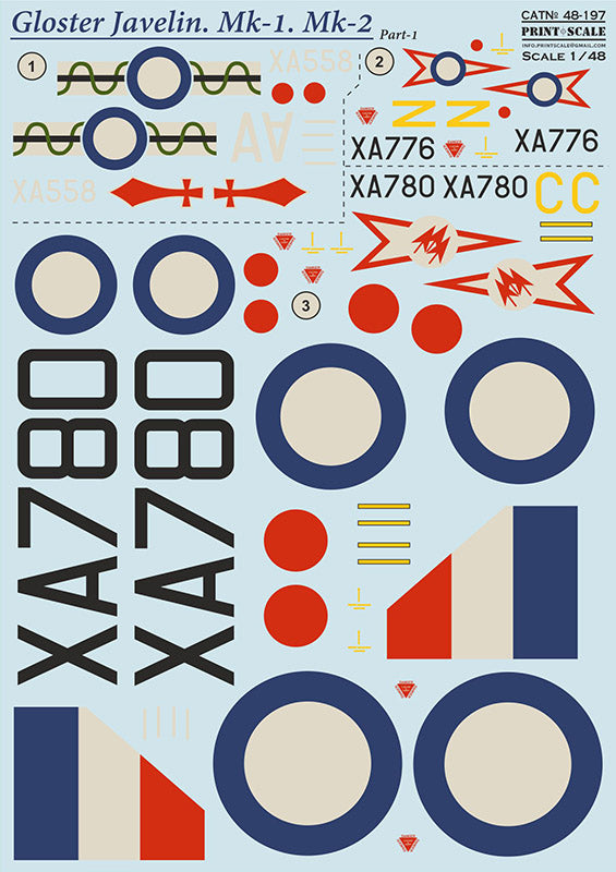 Print Scale PSL48197 1:48 Gloster Javelin FAW.9/9R Part-1