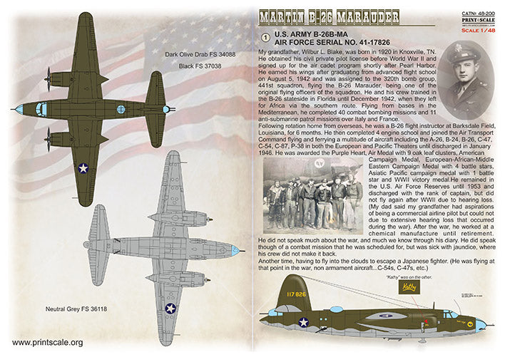 Print Scale PSL48200 1:48 Martin B-26B Marauder 1