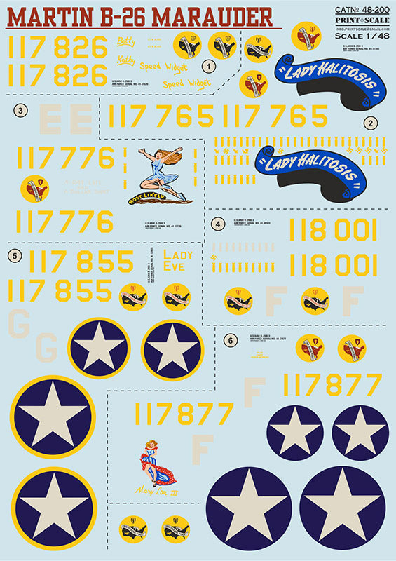 Print Scale PSL48200 1:48 Martin B-26B Marauder 1