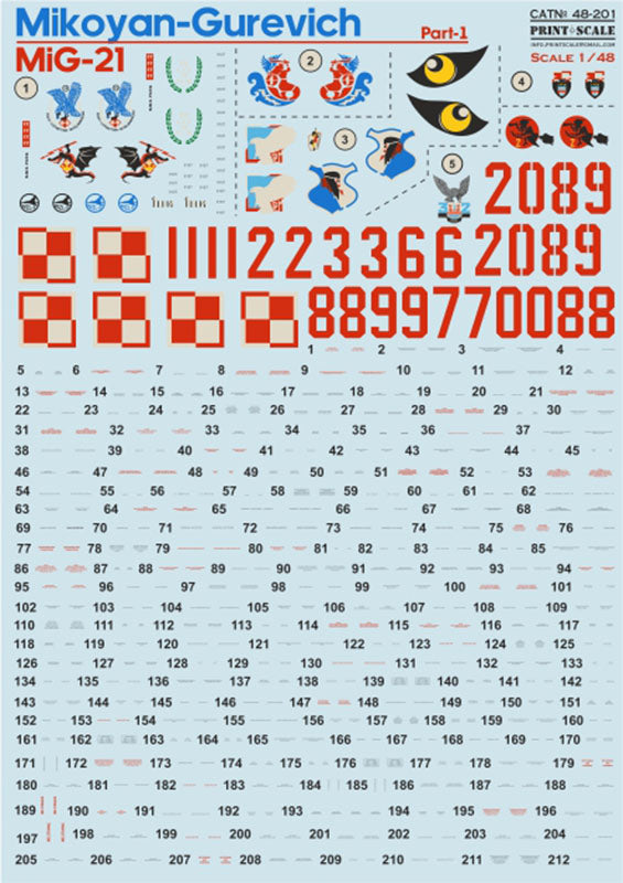 Print Scale PSL48201 1:48 Mikoyan MiG-21 Polish Air Force Part 1 1