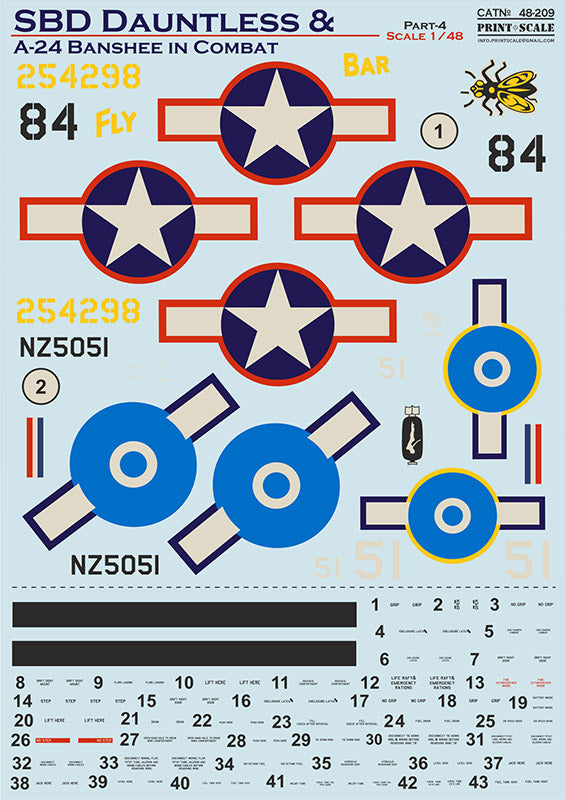 Print Scale PSL48209 1:48 Douglas SBD Dauntless & Banshee in Combat