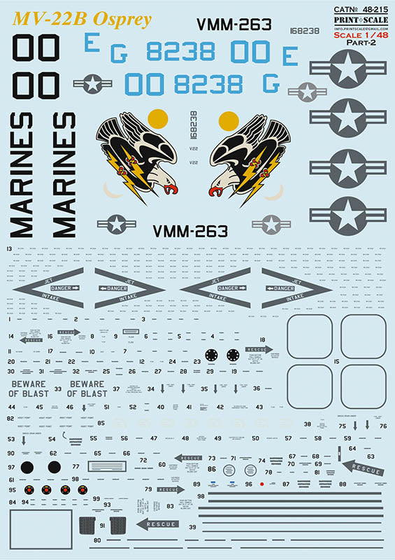 Print Scale PSL48215 1:48 Bell/Boeing MV-22B Osprey Part 2 1