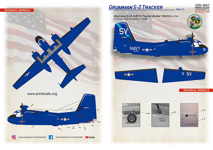 Print Scale PSL48217 1:48 Grumman S-2A