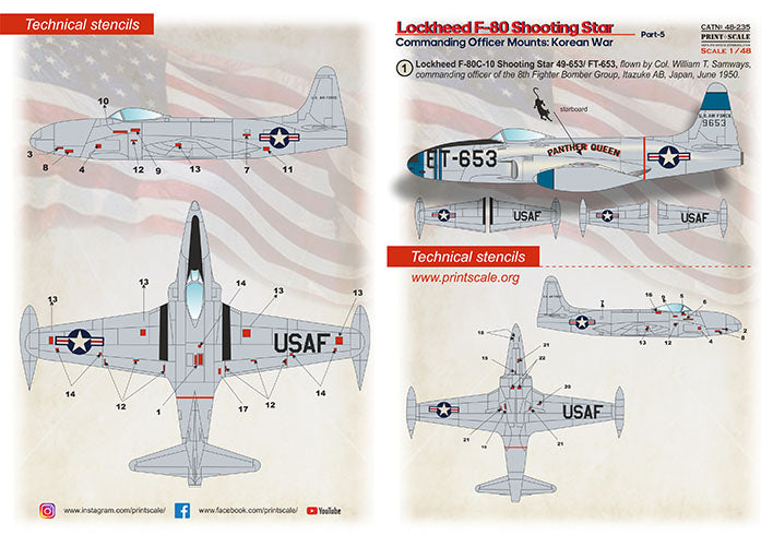 Print Scale PSL48235 1:48 Lockheed F-80 Shooting Star Part 5 1