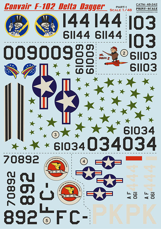 Print Scale PSL48242 1:48 Convair F-102A Delta Dagger Part 1 1