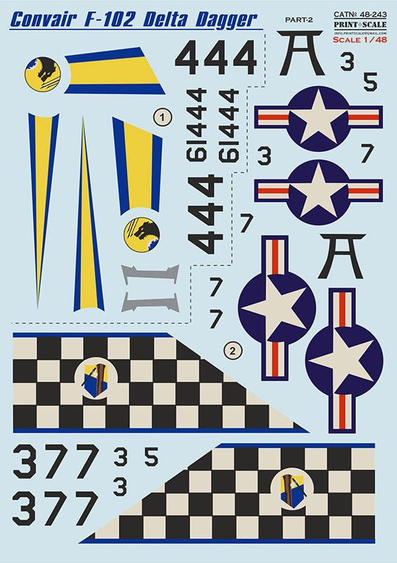 Print Scale PSL48243 1:48 Convair F-102A Delta Dagger Part 2 1