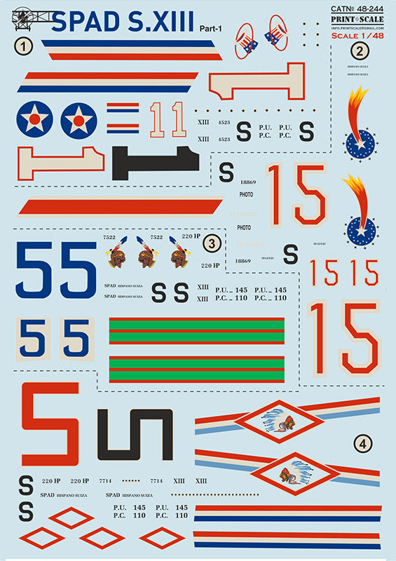 Print Scale PSL48244 1:48 SPAD Xlll Part 1 1