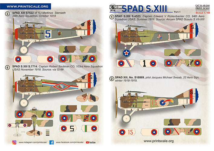 Print Scale PSL48244 1:48 SPAD Xlll Part 1 1