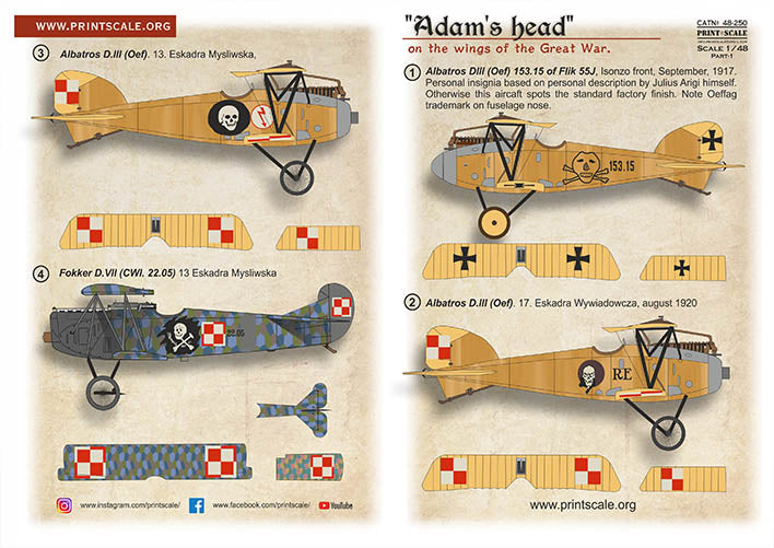 Print Scale PSL48250 "Adam's head" on the wings of the Great War 1:48 Part 1 1