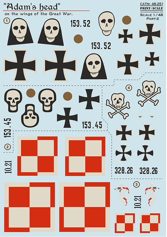 Print Scale PSL48251 "Adam's head" on the wings of the Great War 1:48 Part 2 1