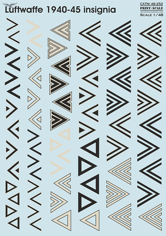 Print Scale PSL48252 1:48 Luftwaffe 1940-45 insignia