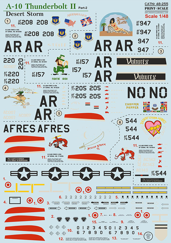 Print Scale PSL48255 1:48 Fairchild A-10A Thunderbolt