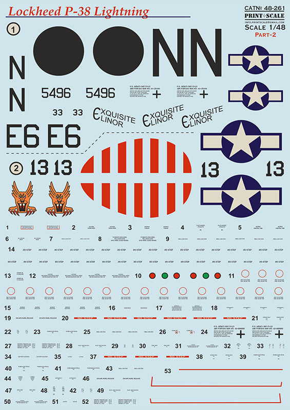 Print Scale PSL48261 1:48 Lockheed P-38 Lightning in Bare Metal Part 2 1
