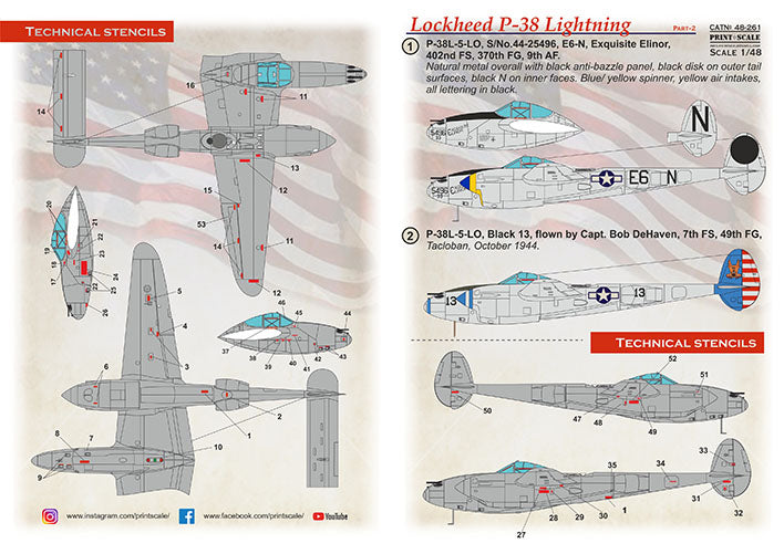 Print Scale PSL48261 1:48 Lockheed P-38 Lightning in Bare Metal Part 2 1