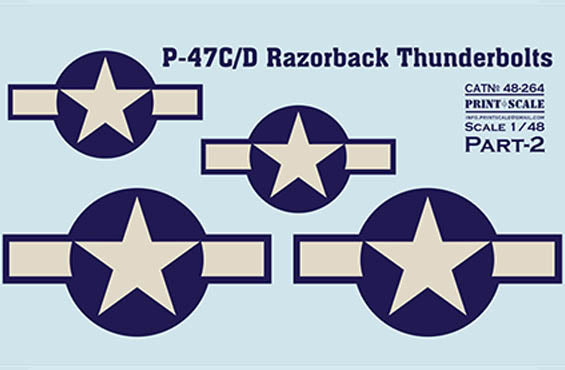 Print Scale PSL48264 1:48 Republic P-47C/P-47D Razorback Robert S