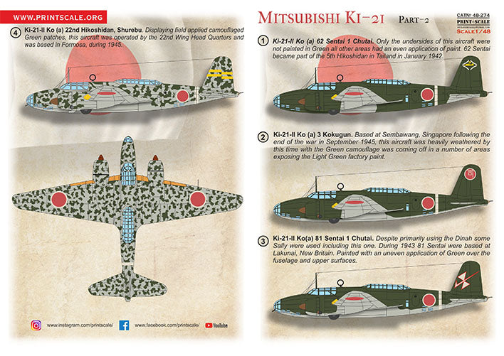 Print Scale PSL48274 1:48 Mitsubishi Ki-21 Part 2 1