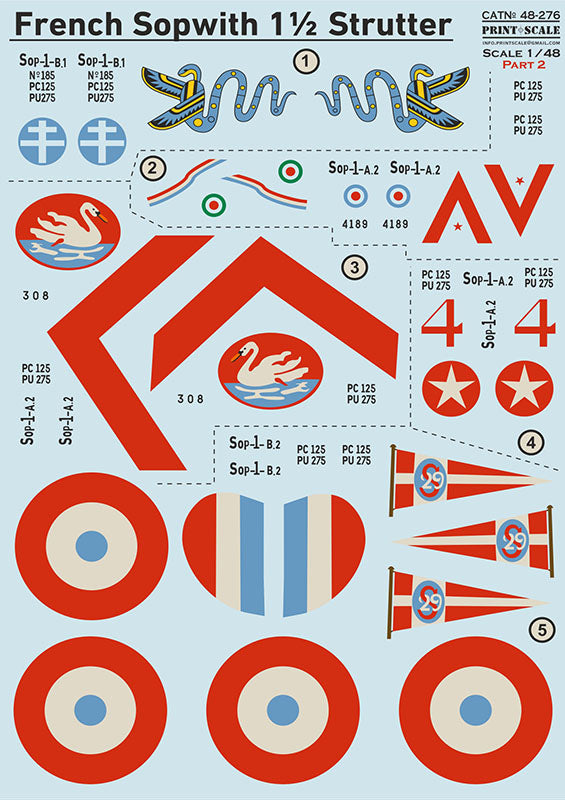 Print Scale PSL48276 1:48 Sopwith 1 1/2 Strutter_decals Part 2 1