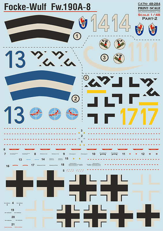 Print Scale PSL48284 1:48 Focke-Wulf Fw-190A-8 Part-2 1