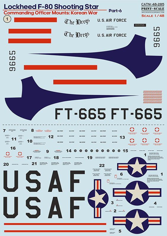 Print Scale PSL48285 1:48 Lockheed F-80 Shooting Star Part 6 1